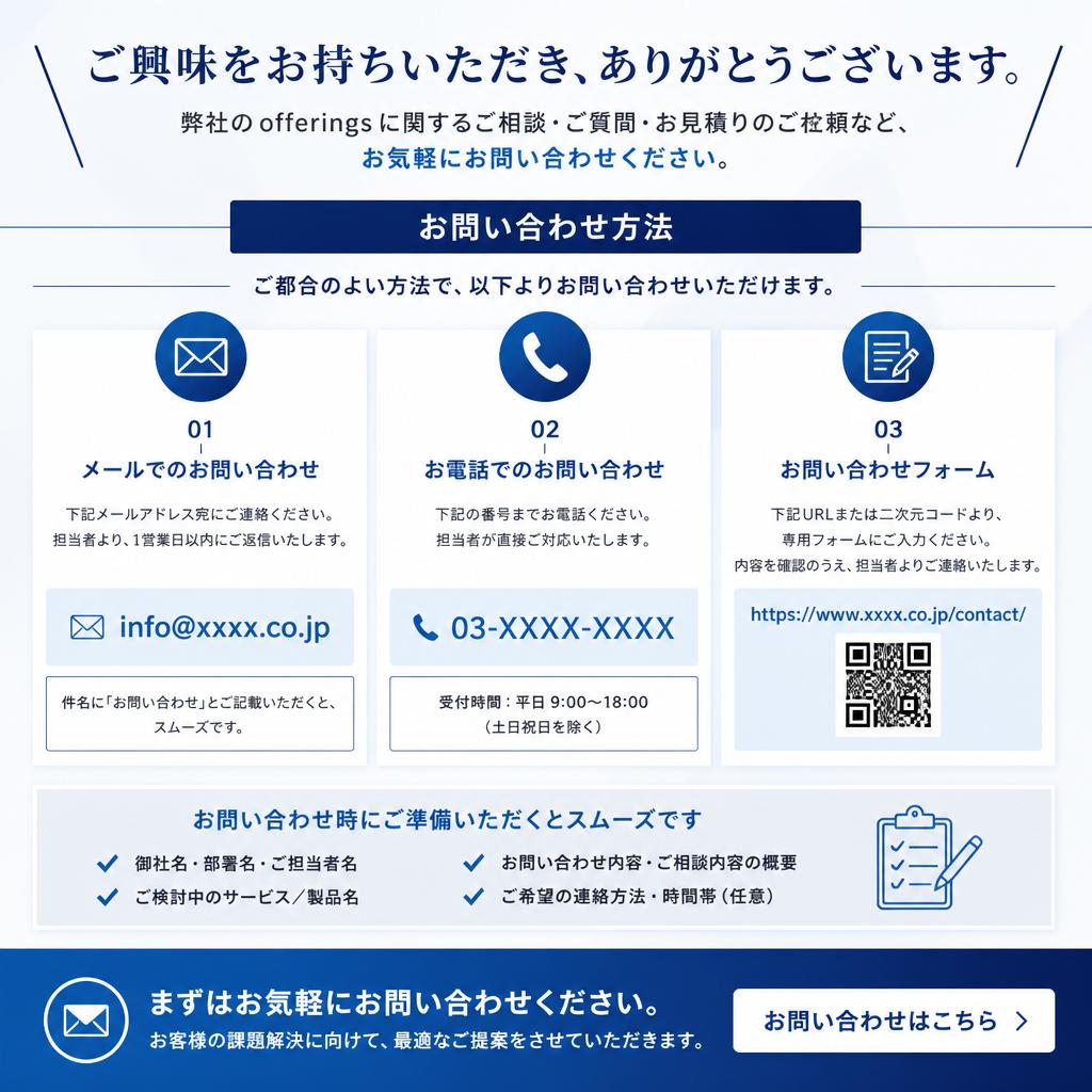 7. 今すぐお問い合わせを！