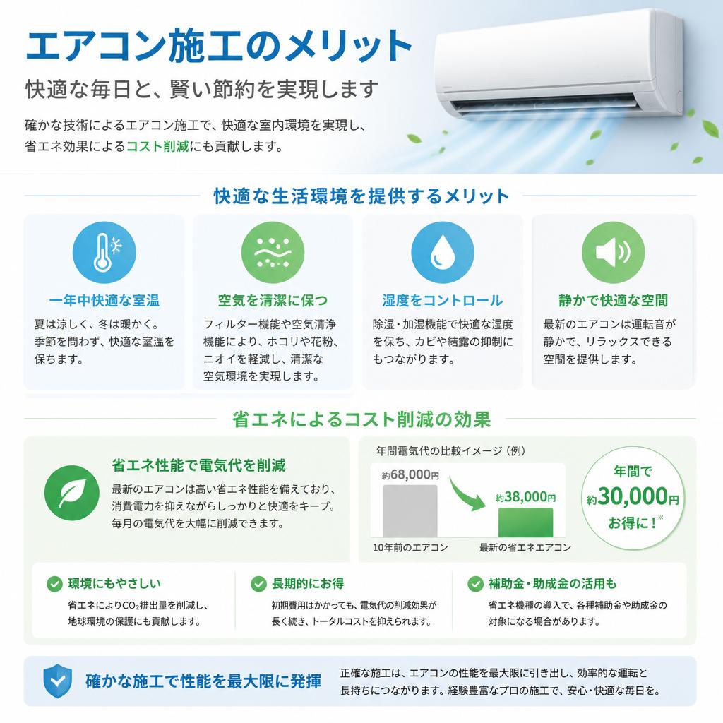 2. エアコン施工のメリット