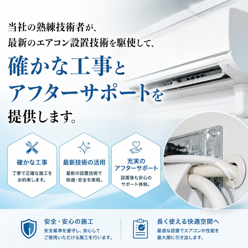 エアコン工事の専門技術
