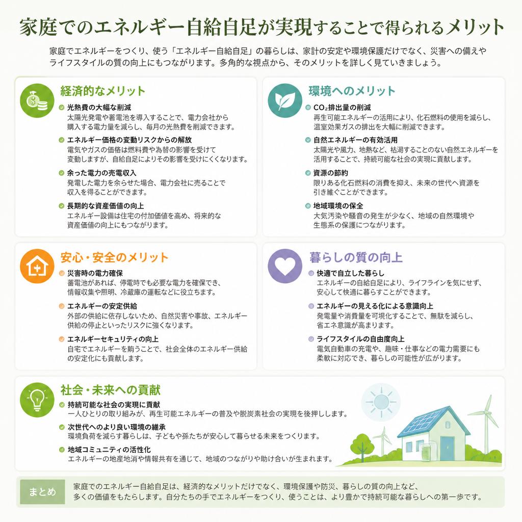 エネルギー自給自足のメリット