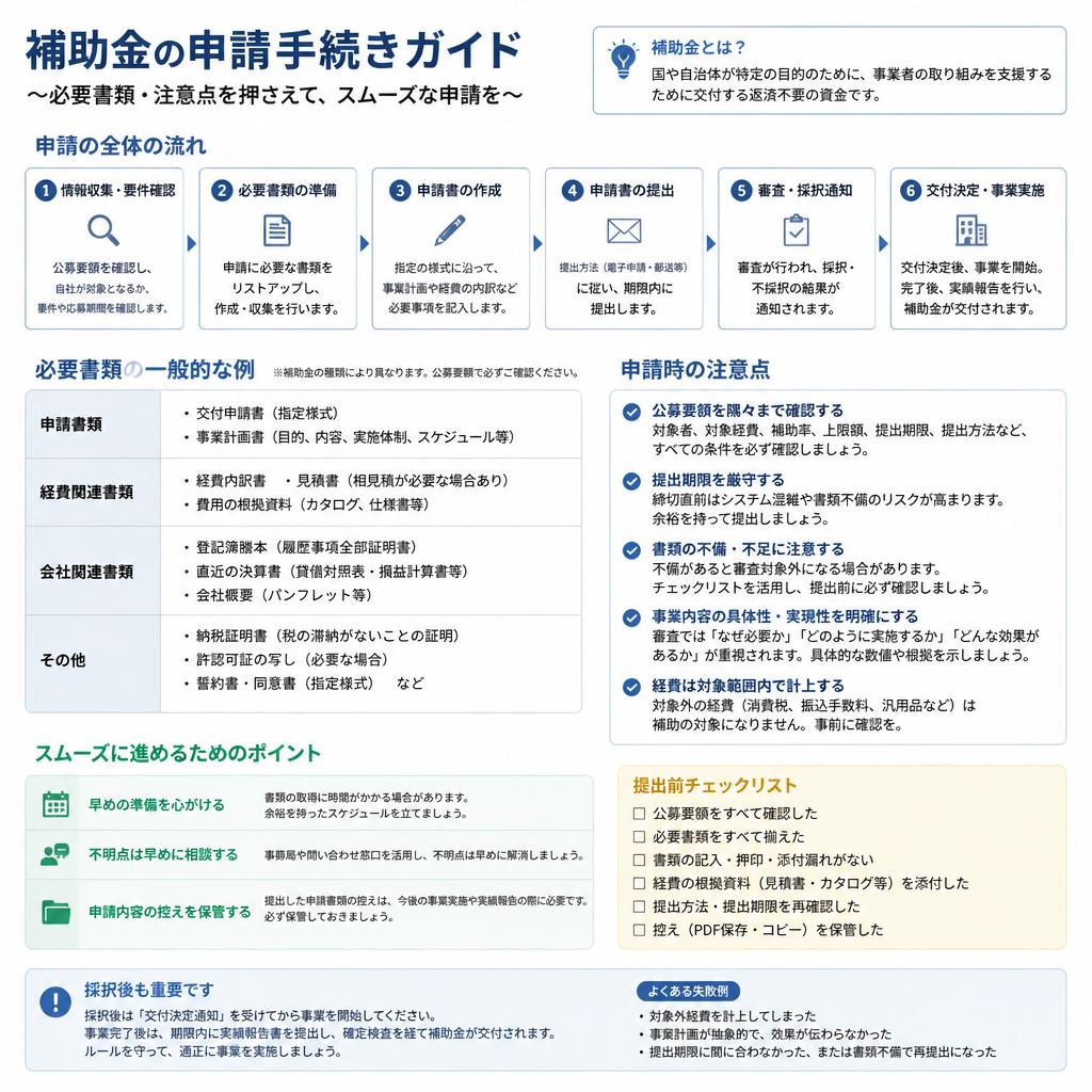 実際の補助金申請の流れ