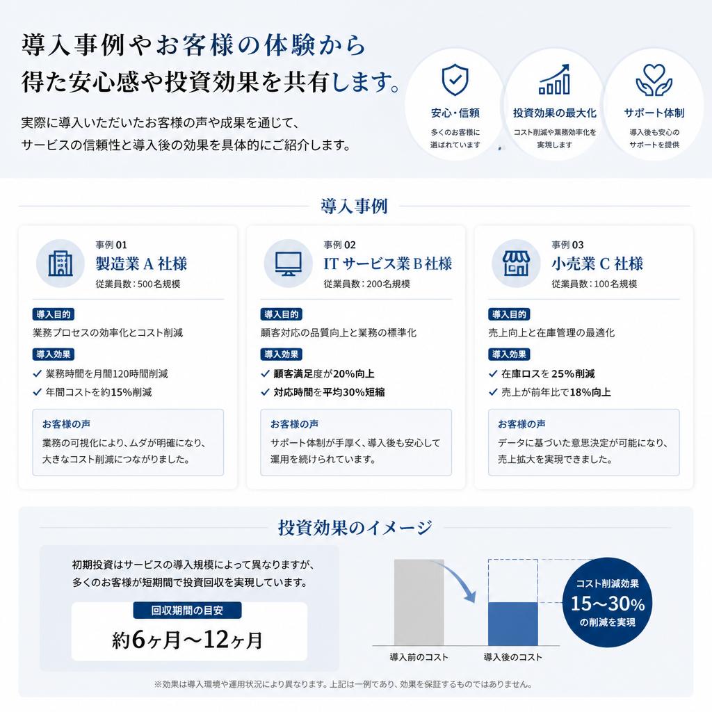 実績とお客様の声