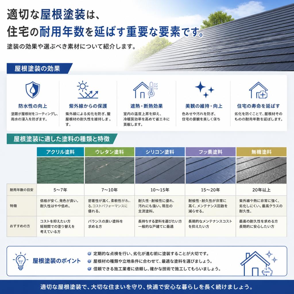 耐用年数を延ばすための屋根塗装の効果